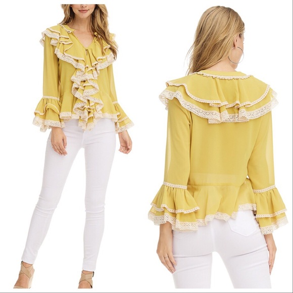 Victorian Ginger Ruffles Blouse - Picture 3 of 8